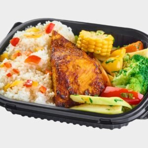 وجبه سلمون و خضار سوتية