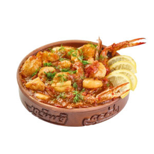 طاجن فياجرا صوص احمر ( جمبري + سبيط+ فيلية + كابوريا )