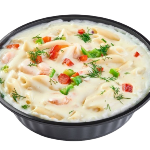 باستا صوص ابيض بالجمبري ( مخلي وسط )