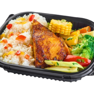 وجبه سلمون و خضار سوتية