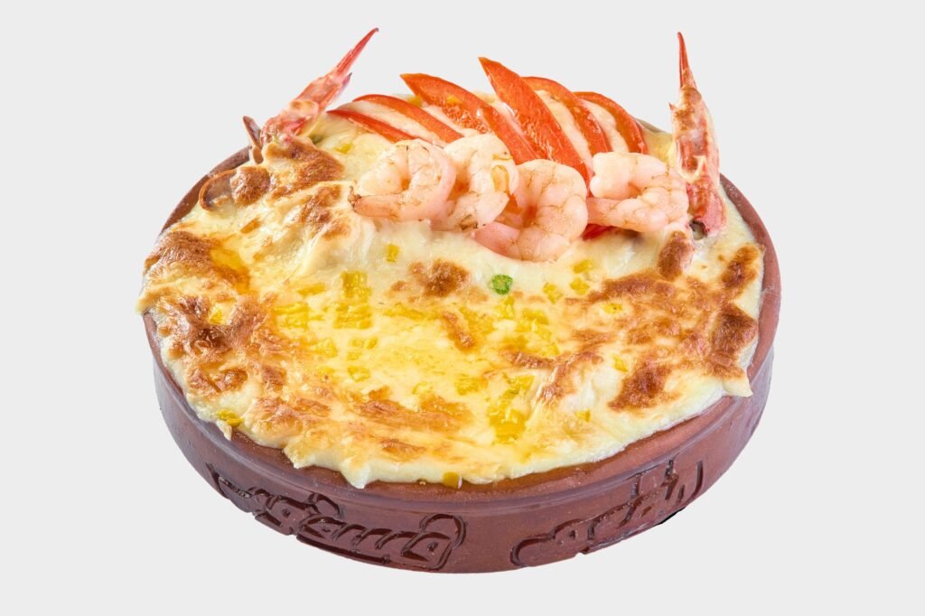 طاجن جمبري وسط بدون قشر صوص ابيض