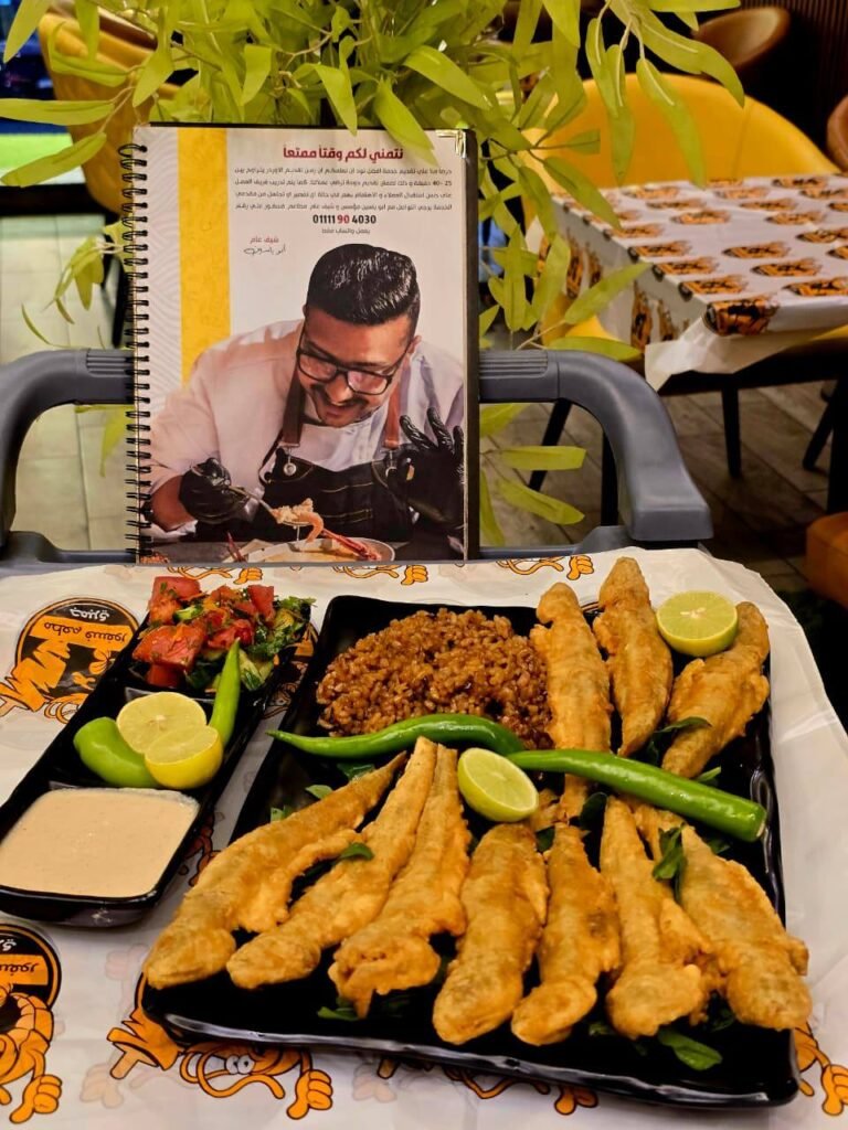 وجبه نص سمك مكرونه مقلي